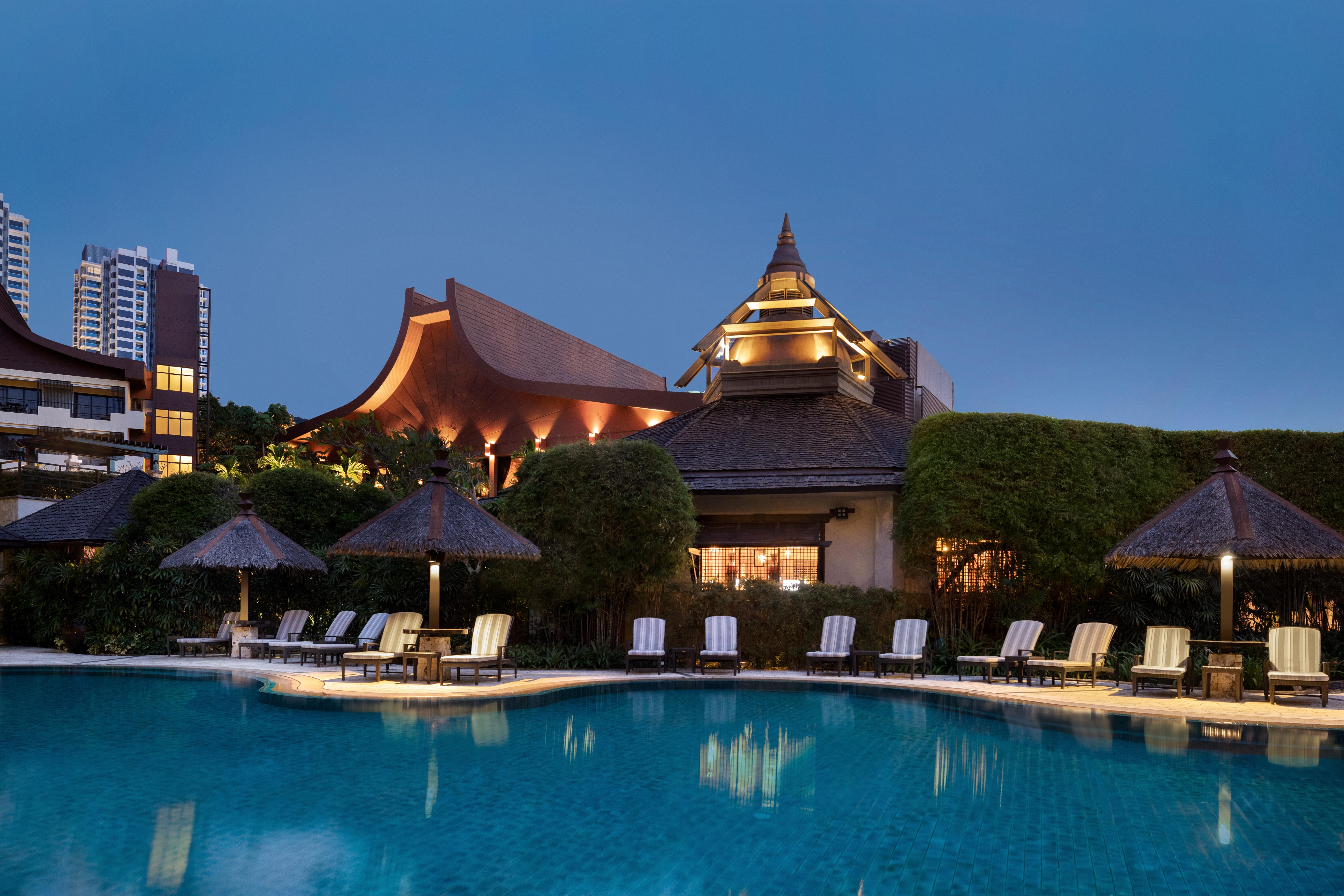 Shangri-La Rasa Sayang, Penang Batu Ferringhi Exterior foto The swimming pool at the hotel